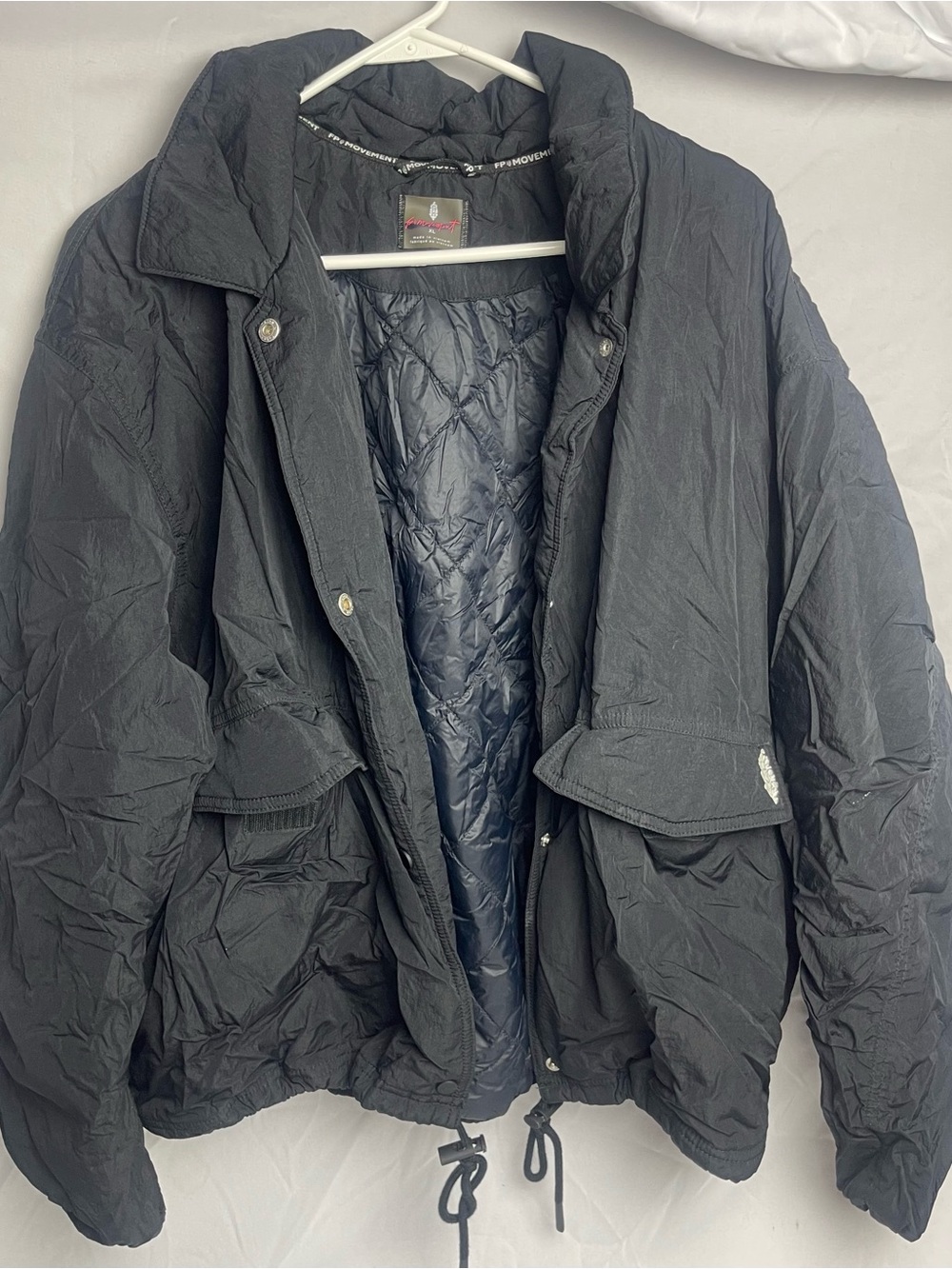 Free People Movement Women’s Black Bomber Jacket XL